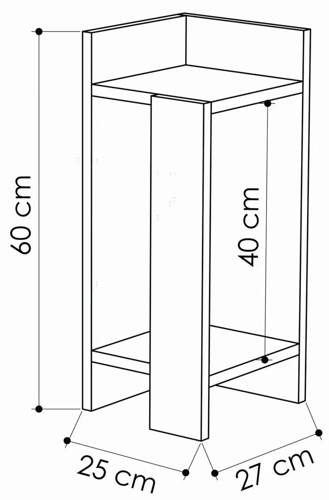 Stolik nocny Elos Right Oak