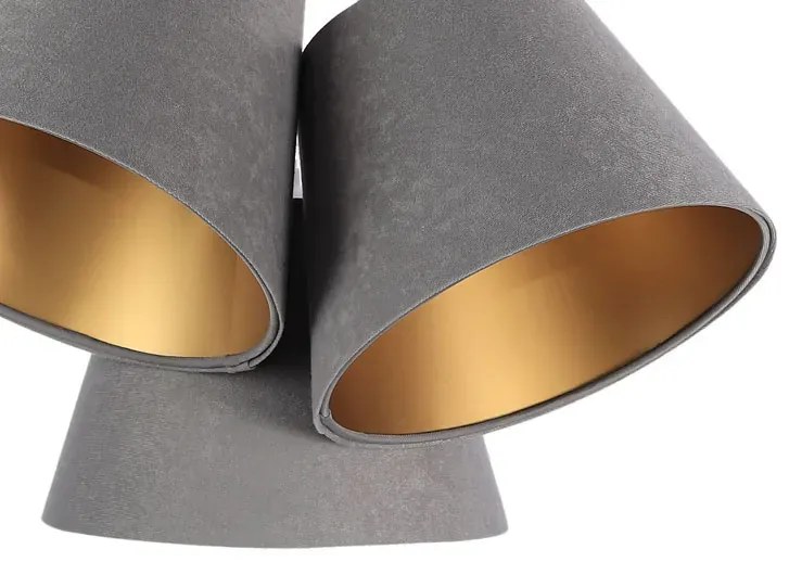 Szaro-złota lampa wisząca glamour F1-K85