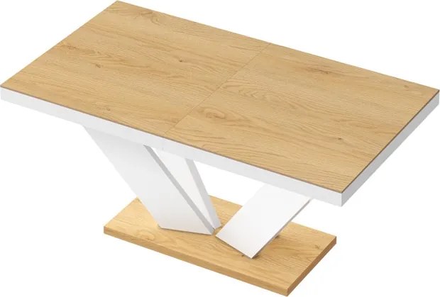 Rozkładany stół z blatem w dębowym dekorze Viva 2 Hubertus