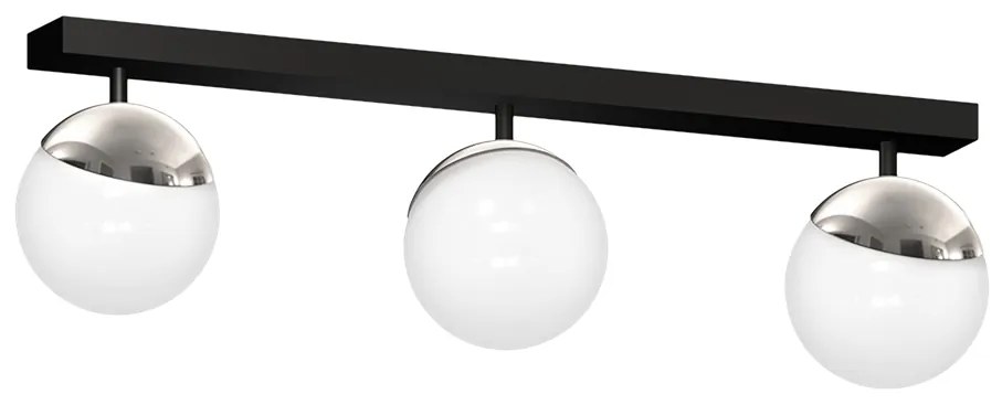 Lampa sufitowa SFERA BLACK/CHROME 3xE14 na listwie