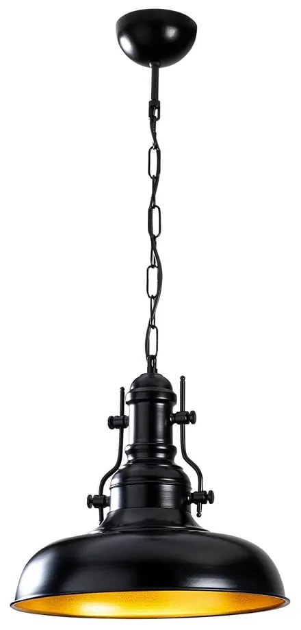 Czarna lampa wisząca z metalowym kloszem ø 32 cm Detroit – Opviq lights