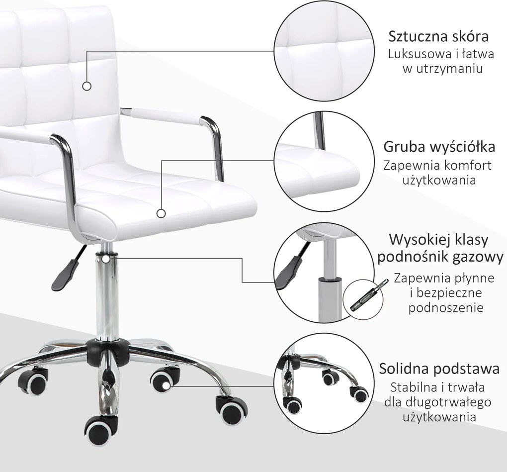 Vinsetto Fotel Biurowy z Funkcją Masażu i Ogrzewania Podnóżek Regulowany do 120kg Brązowy | Aosom PL