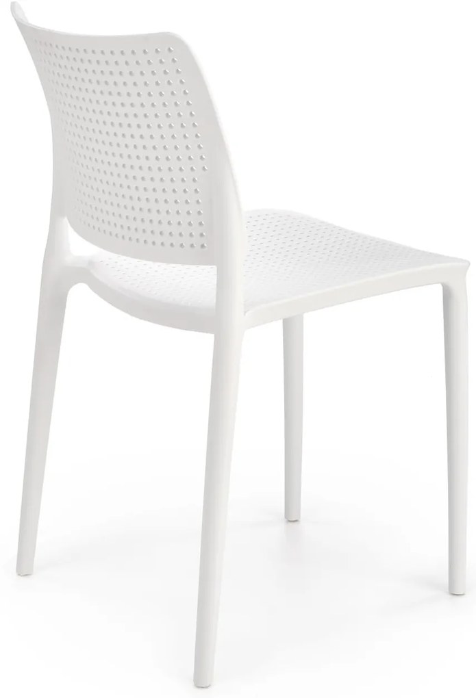 Krzesło sztaplowane białe z polipropylenu K514