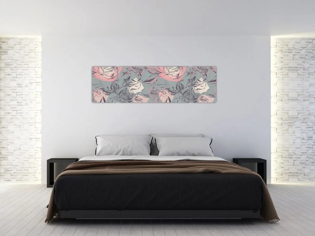 Obraz - Róża (170x50 cm)