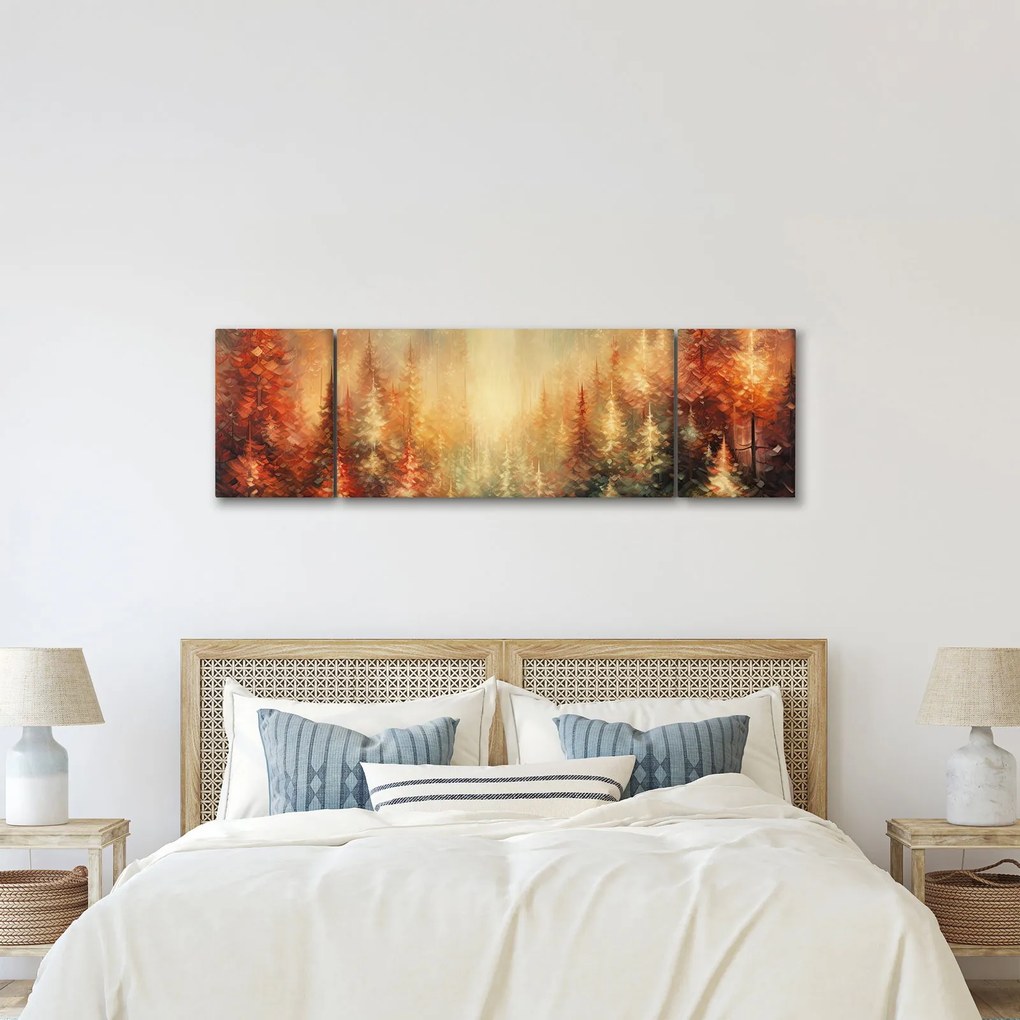 Obraz - Malowanie lasów (170x50 cm)