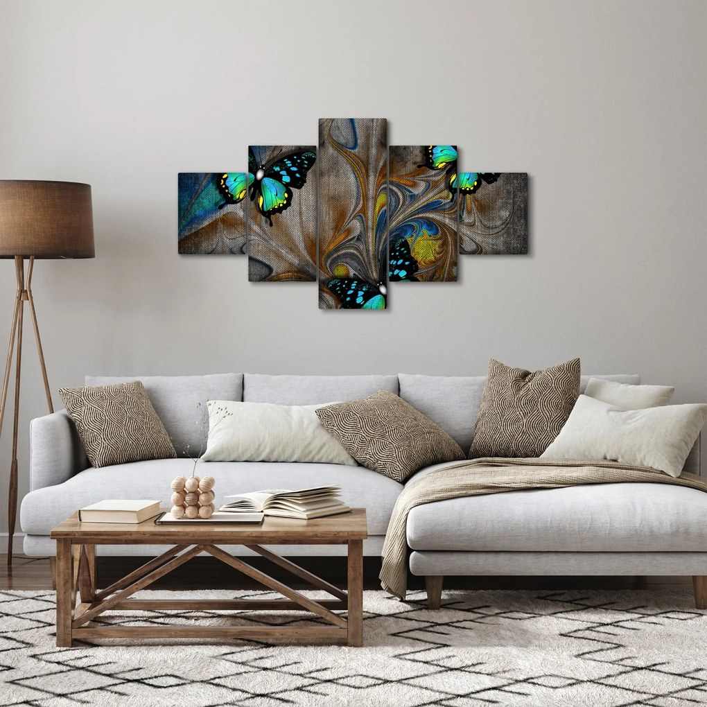 Obraz - Jasne motyle na zdjęciu (125x70 cm)