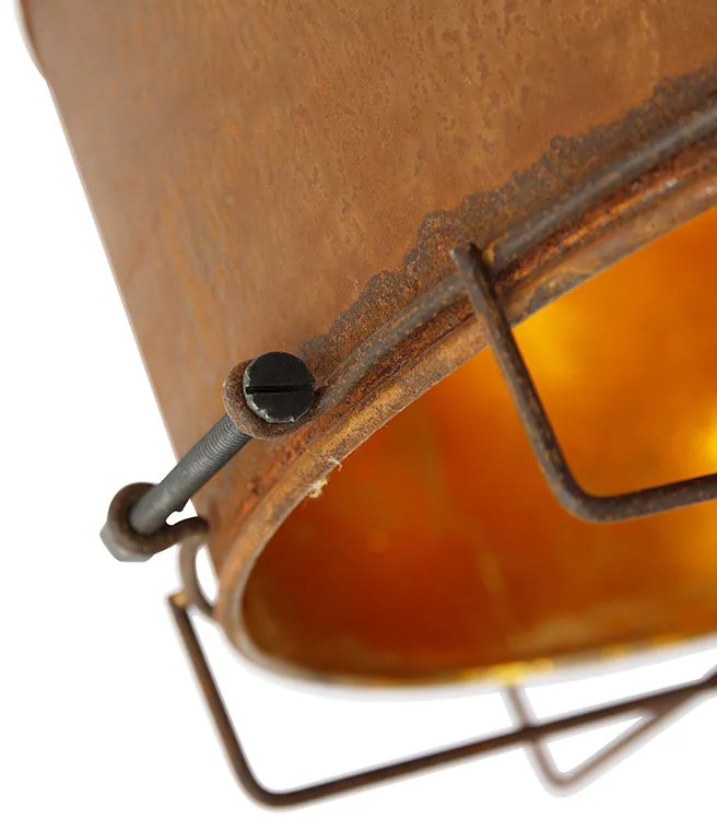 Industrialna lampa sufitowa rdzawobrązowa 35 cm - BarrilPrzemysłowy Oswietlenie wewnetrzne