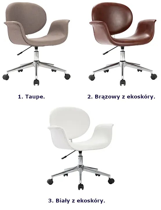 Brązowoszare obrotowe krzesło biurowe B4-G03