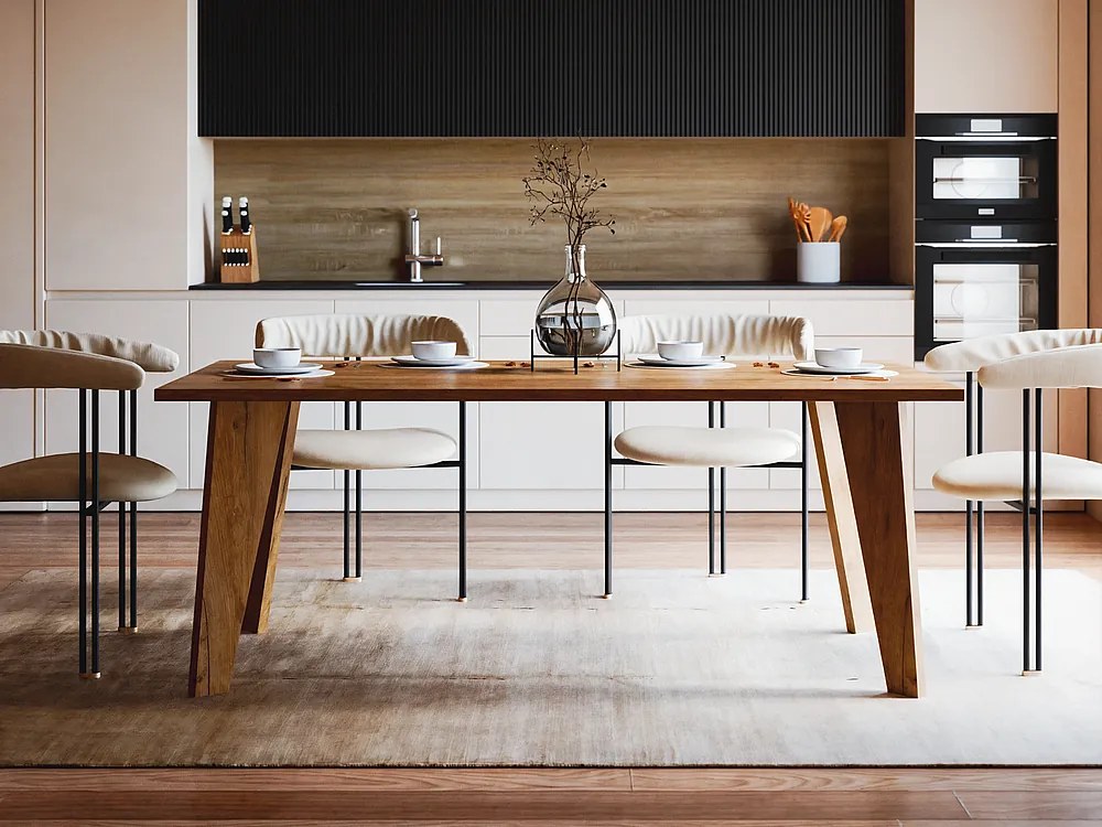 Stół ARIS 138 x 80 cm do kuchni, salonu, jadalni Dąb Craft