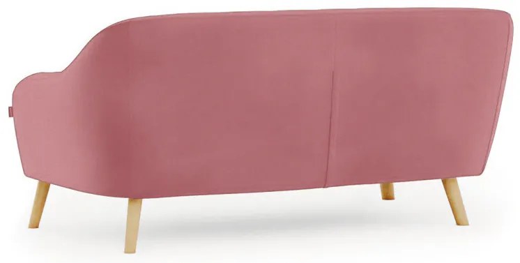 Różowa 3-osobowa sofa CORANTI VELVET