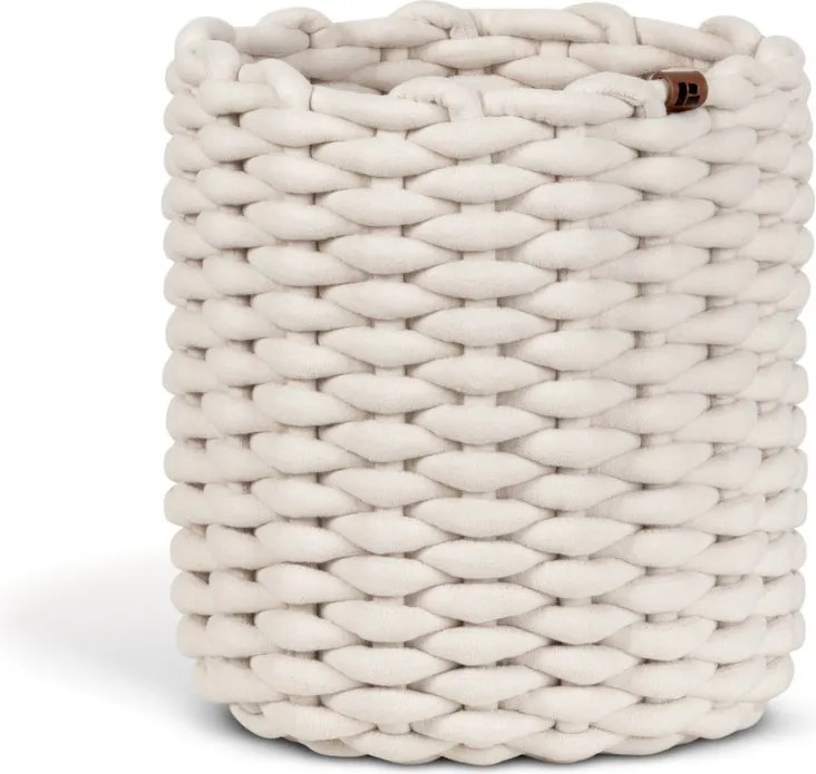 Tekstylny koszyk ø 25x25 cm Peach Skin Round M – Bigso