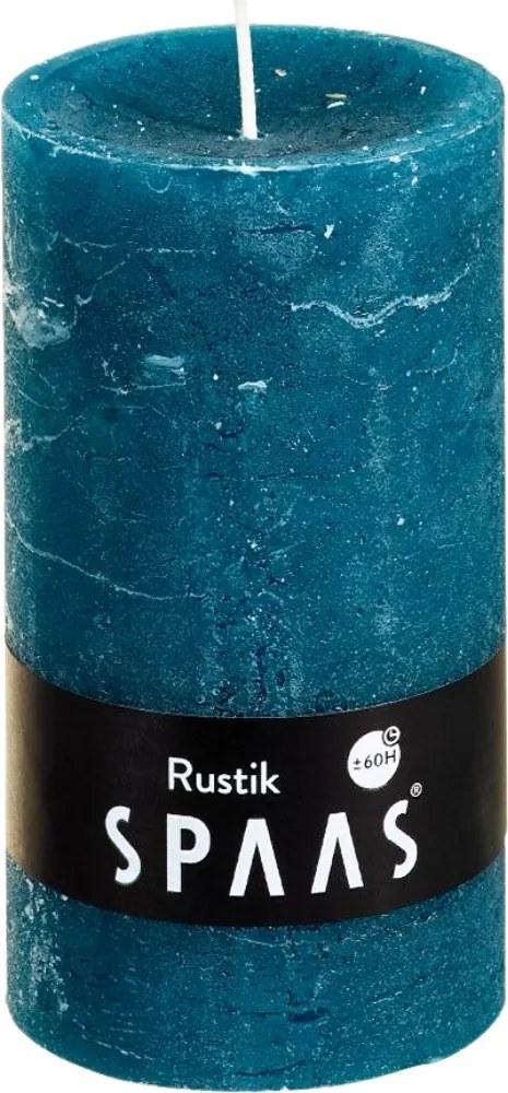Świeca pieńkowa SPAAS RUSTIK 13 cm niebieska