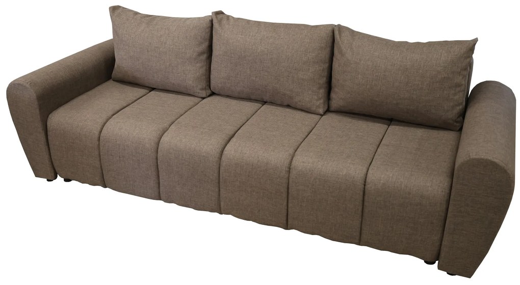 Modna kanapa do salonu, BUENO sofa z funkcją spania, sztruksowa tkanina