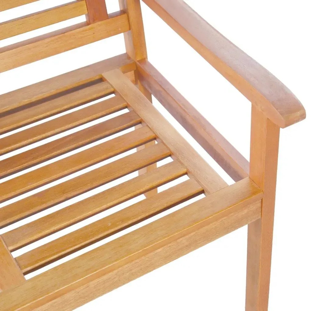 Brązowa drewniana ławka ogrodowa H8-D91