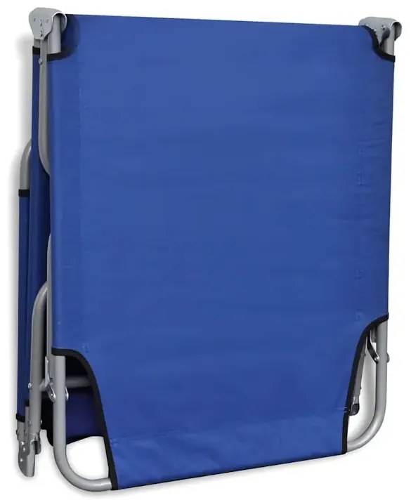 Składany leżak ogrodowy niebieski A9-P54