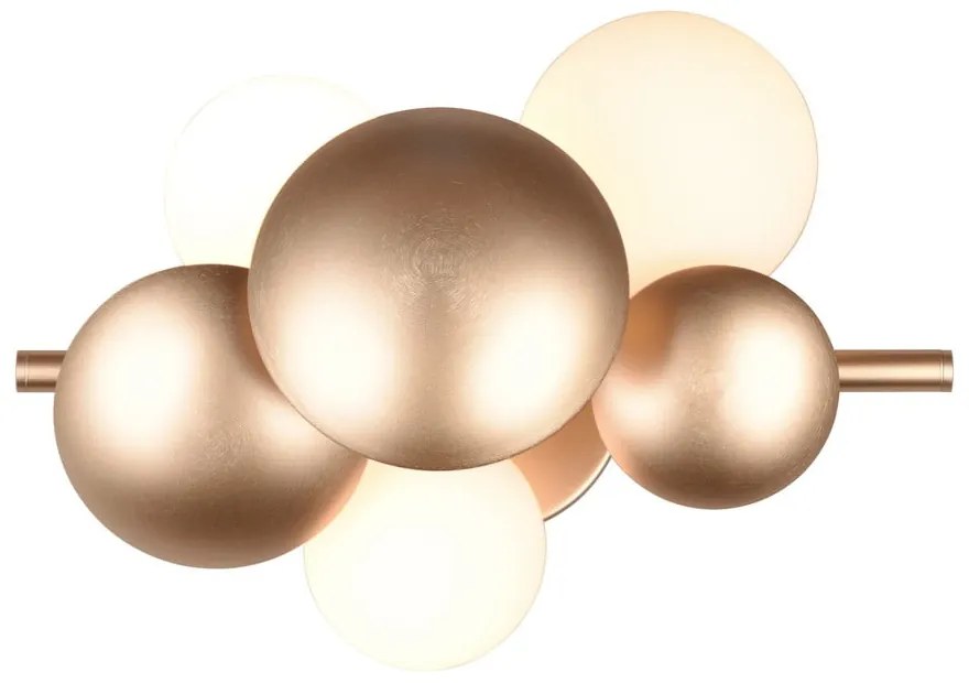 Kinkiet w biało-złotym kolorze Bubble – Trio Select