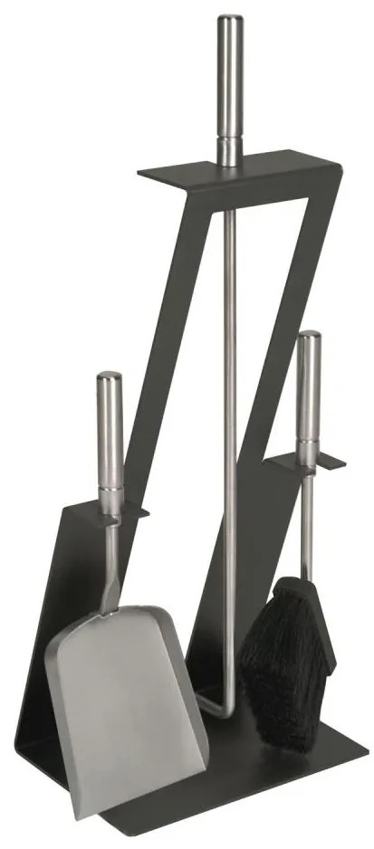 Narzędzia kominkowe 4 szt. antracyt