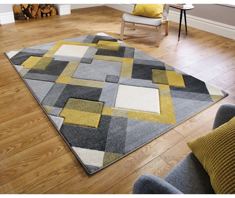 Żółto-szary dywan 200x290 cm Nimbus – Flair Rugs
