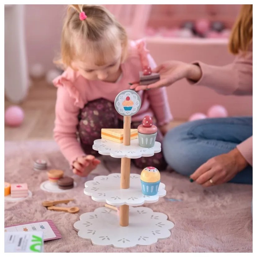 Tooky toy patera słodkości drewniany stojak babeczki ciasta