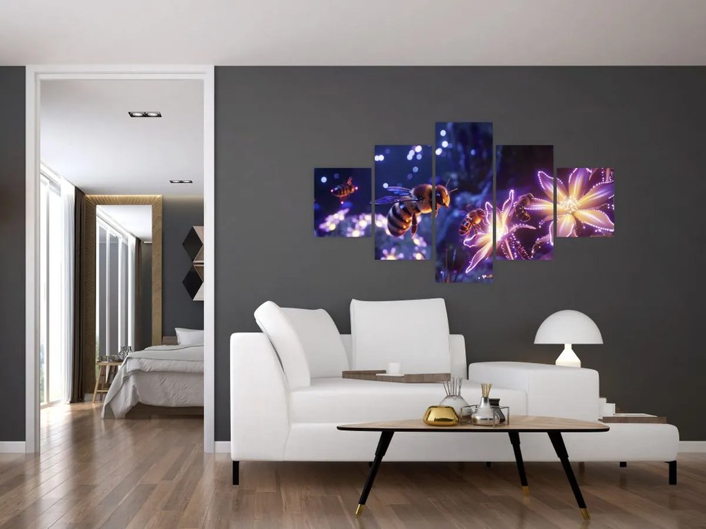 Obraz - Bee Meadow III. (125x70 cm)