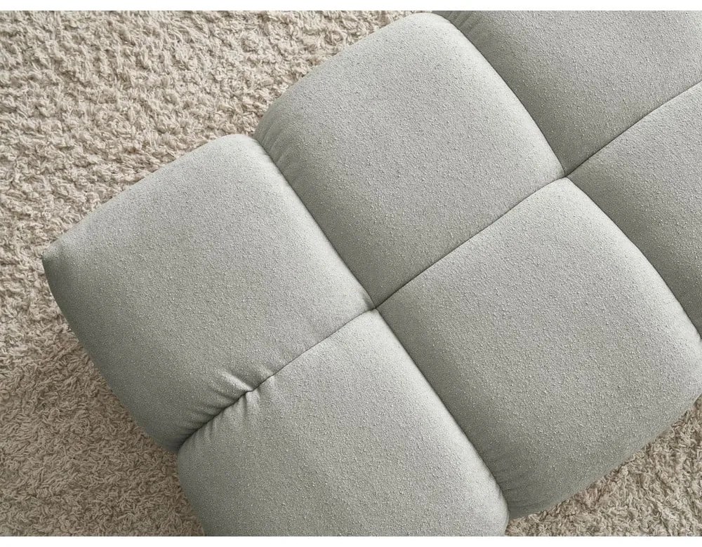 Jasnoszary podnóżek z tkaniny szenilowej Everest – Bobochic Paris