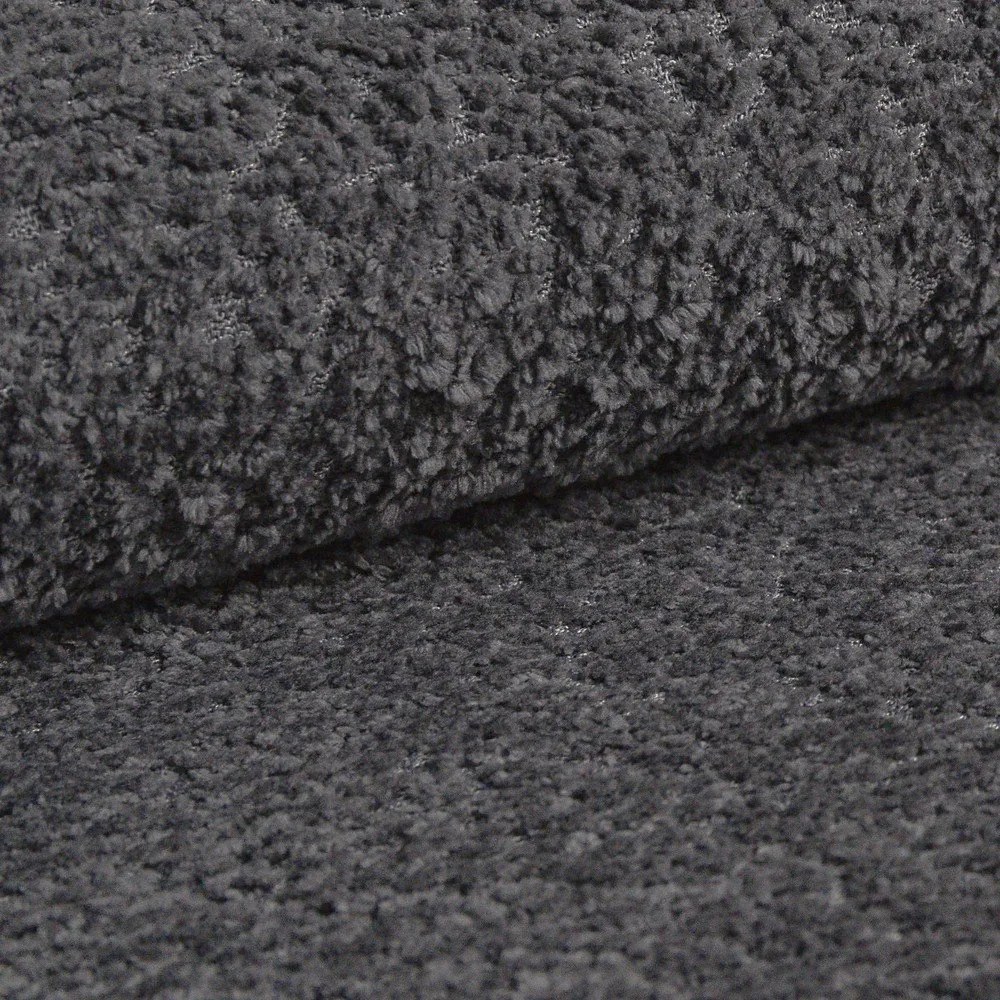 Ciemnoszare tapicerowane łóżko dwuosobowe ze schowkiem i stelażem 180x200 cm Mount – Micadoni