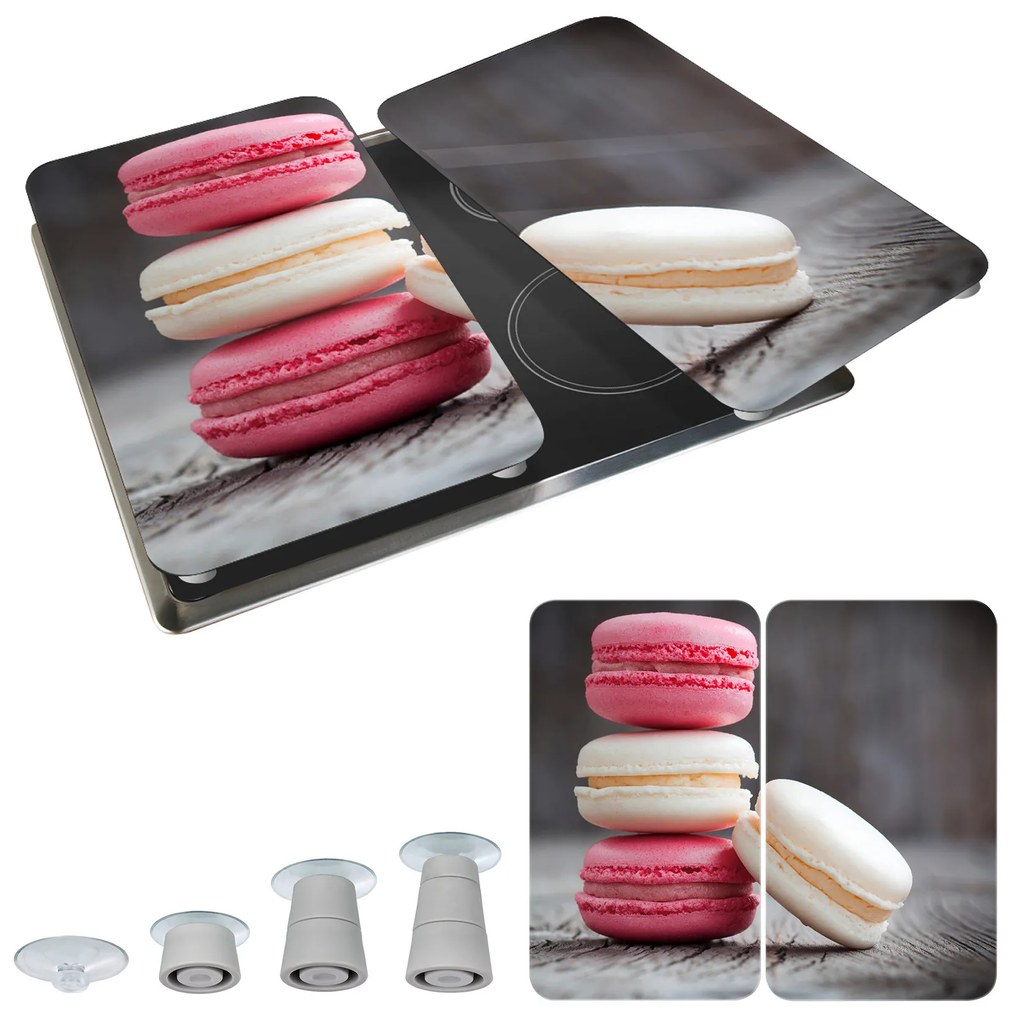 Szklane płyty ochronne MACARONS na kuchenkę – 2 sztuki, WENKO