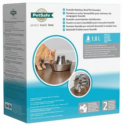 PetSafe® Seaside Fontanna ze stali nierdzewnej 1,8l
