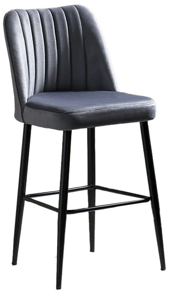 Zestaw krzeseł barowych Vento Grey and Black, 2 szt., 2 szt.