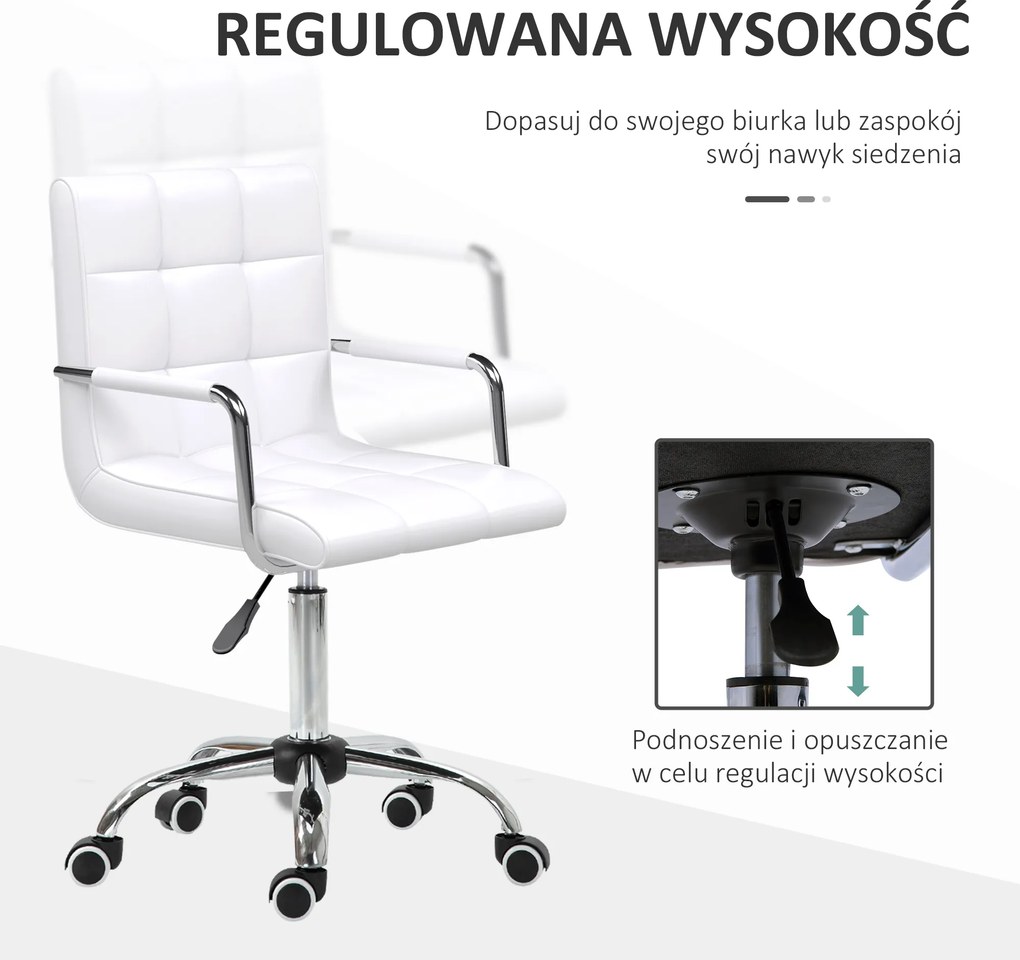 Vinsetto Fotel Biurowy z Funkcją Masażu i Ogrzewania Podnóżek Regulowany do 120kg Brązowy | Aosom PL