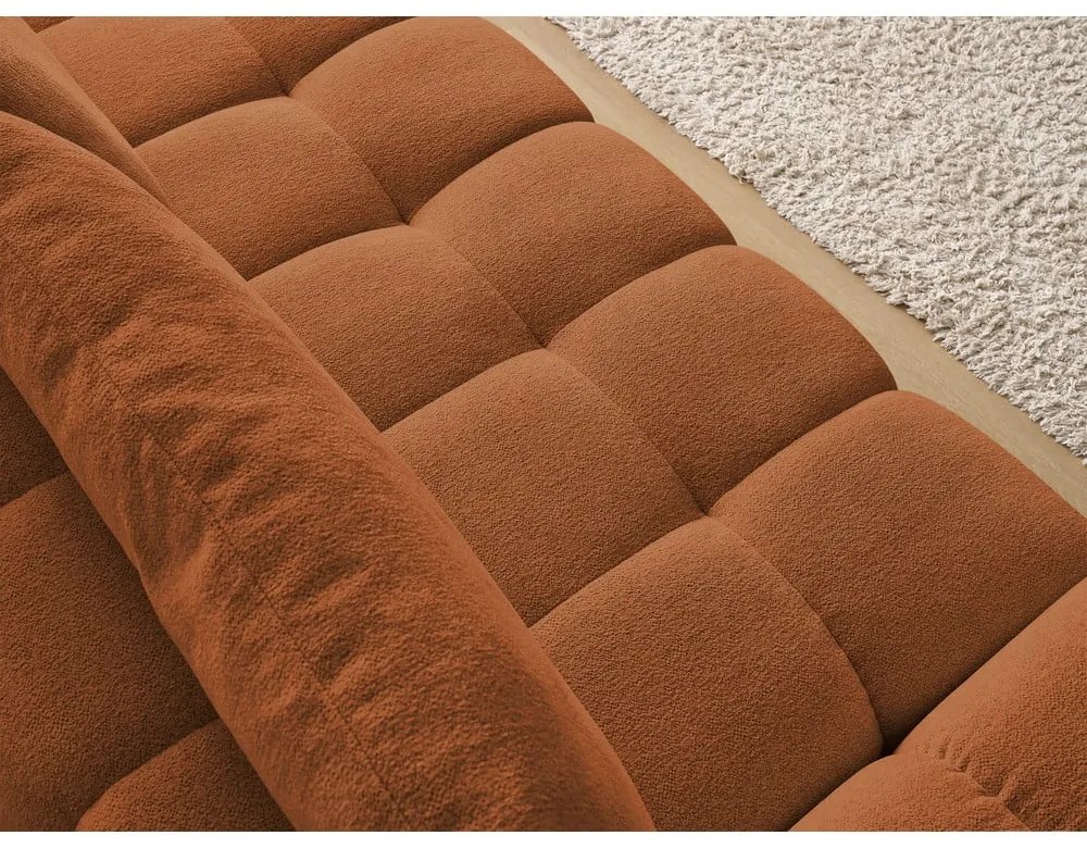 Sofa z tkaniny szenilowej w kolorze terakoty 278 cm Everest – Bobochic Paris
