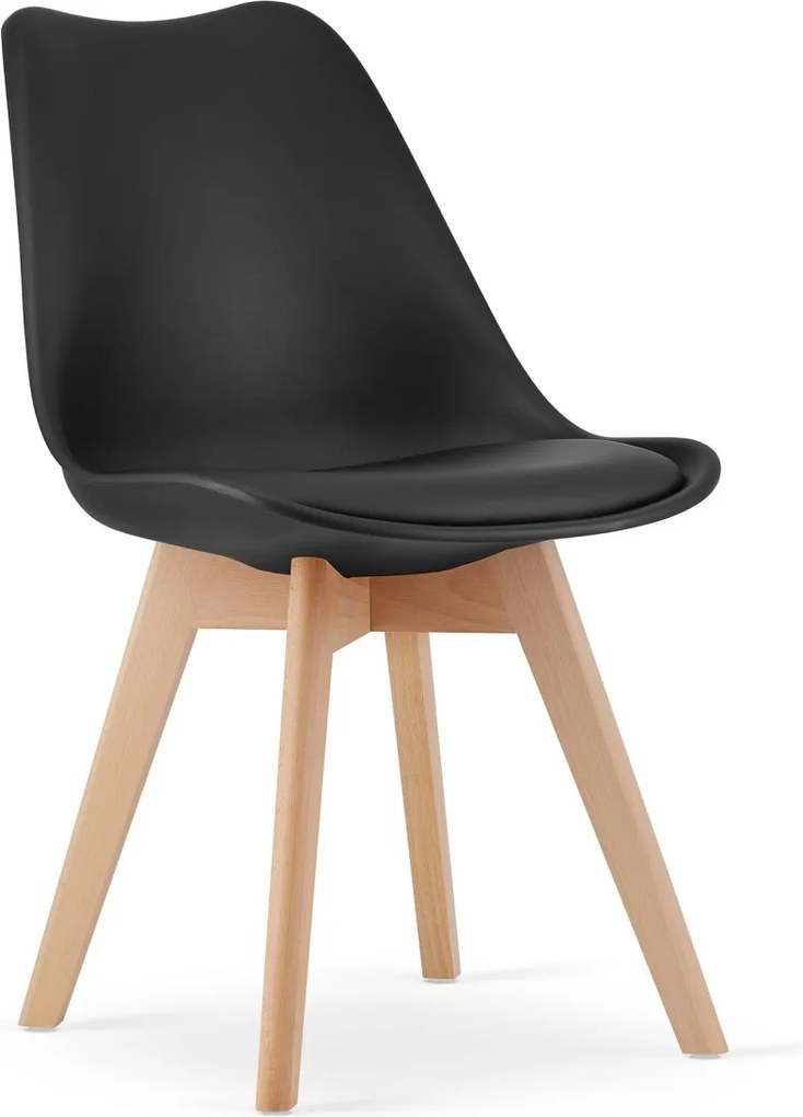 Zestaw jadalniany 1 + 4, stół MADO ARTISAN 80x80 + krzesła BALI MARK czarne