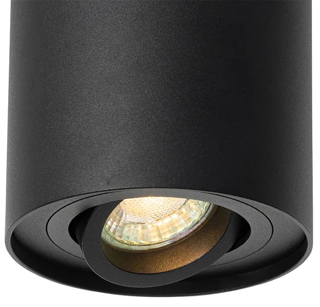 Inteligentny reflektor sufitowy czarny regulowany z WiFi GU10 - Rondoo up Nowoczesny Oswietlenie wewnetrzne
