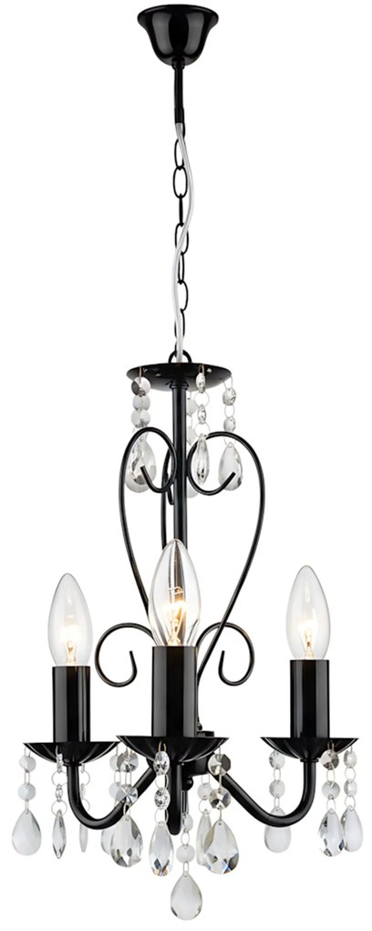 LAMPA SUFITOWA WISZĄCA EBT013-3CP CZARNA