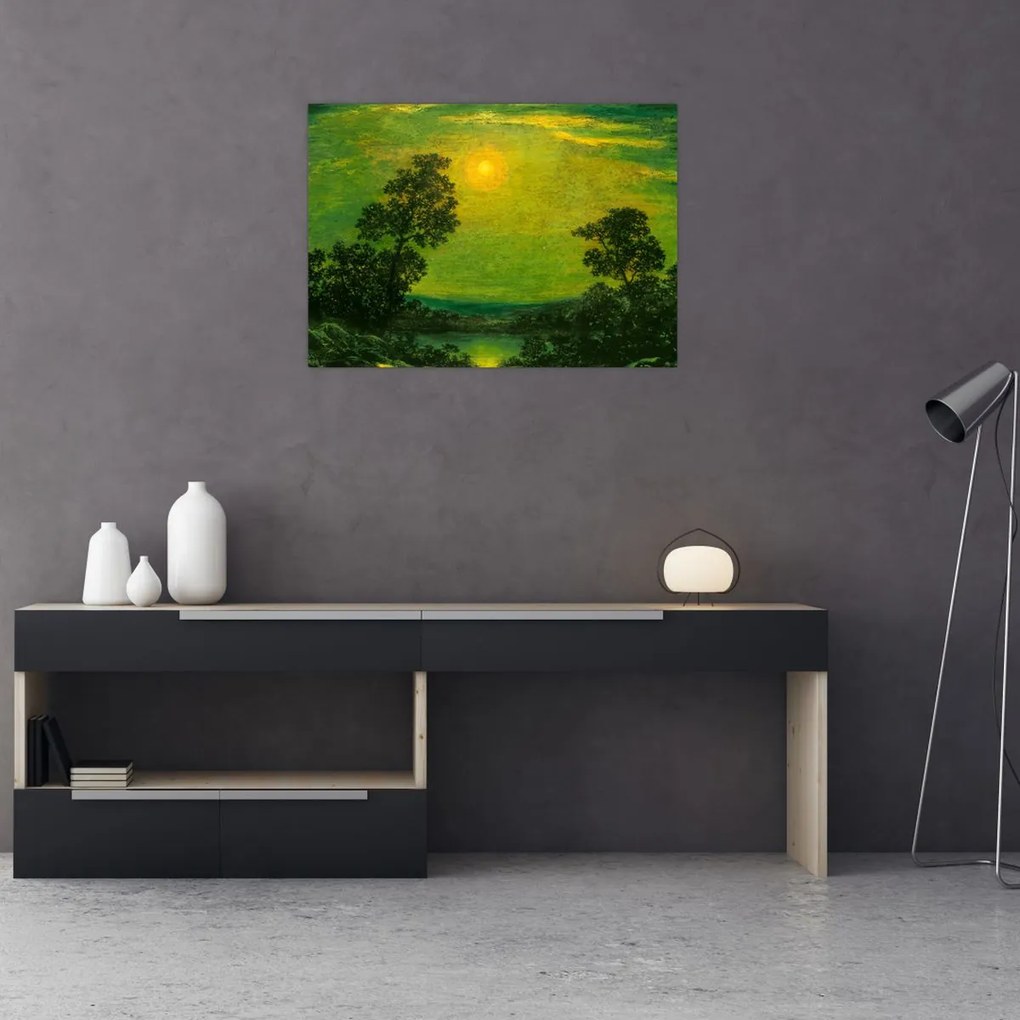 Obraz - Imitator of Ralph Albert Blakelock, Moonlight, reprodukcje (70x50 cm)
