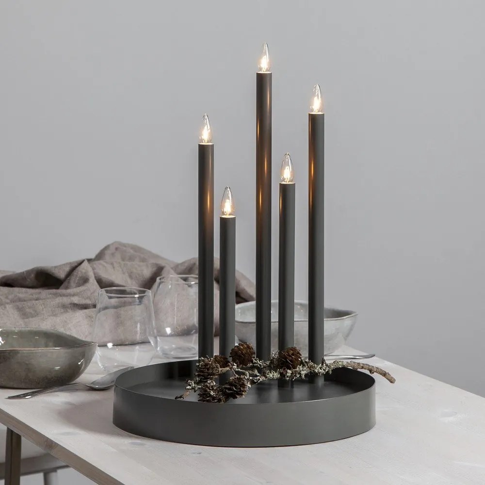 Czarna dekoracja świetlna ø 32 cm Deco – Star Trading