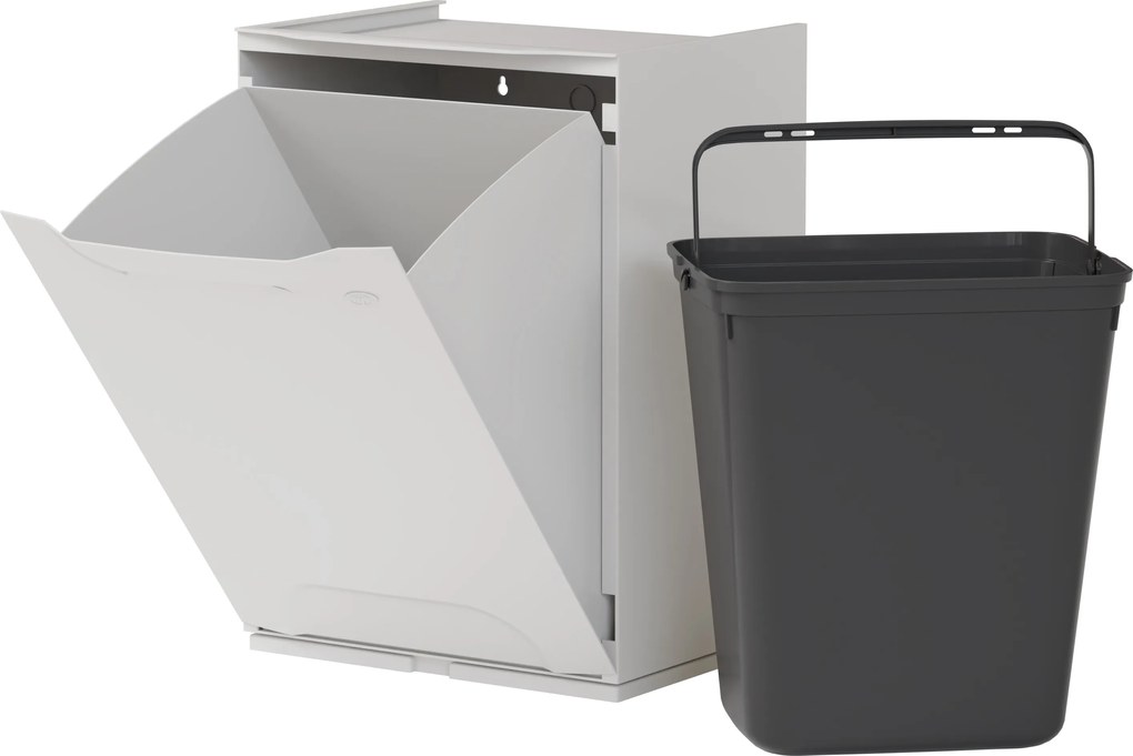 4 plastikowe kosze na śmieci segregowane, 20 L, 340 x 290 x 470 mm