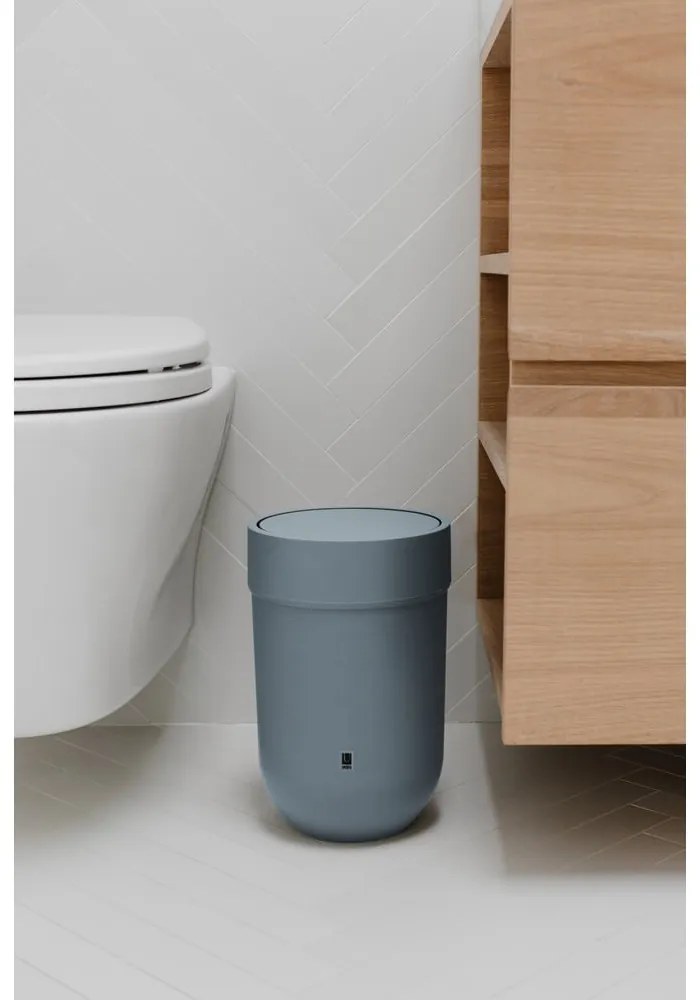 Niebieski plastikowy kosz na śmieci 6 l Touch – Umbra