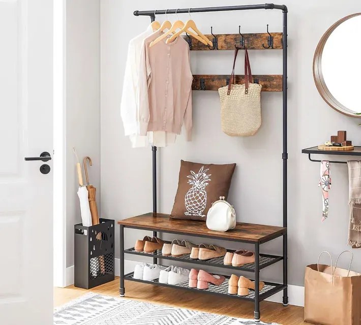 Na buty szafka na ubrania z wieszakiem w stylu loft W6-P81