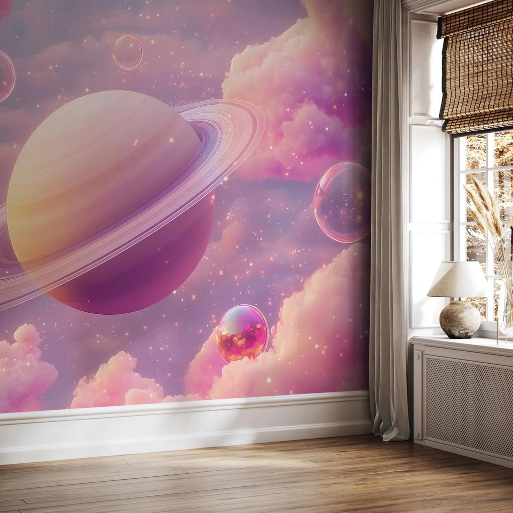 Fototapeta - Różowa planeta (196x136 cm)