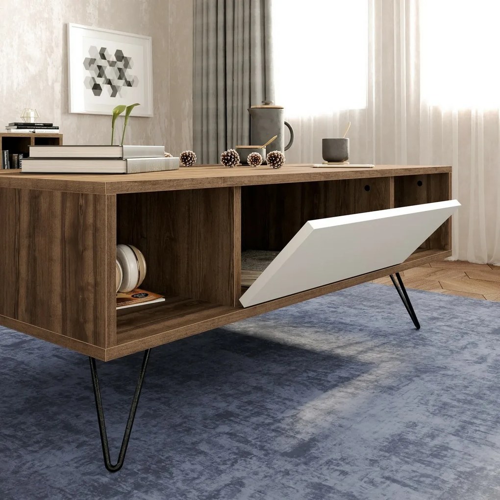 Stolik konferencyjny Mistico White and Walnut