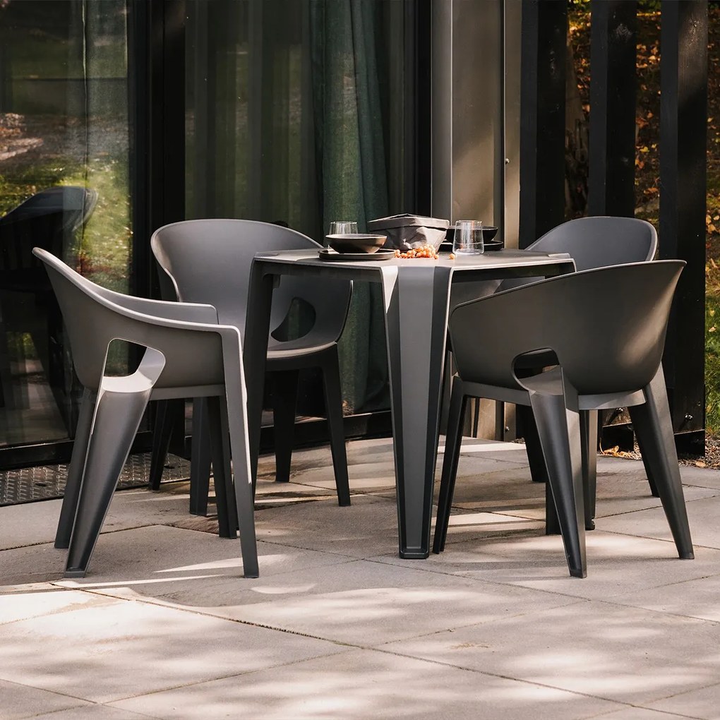 Plastikowe krzesło do ogrodu Premo Five z podłokietnikami