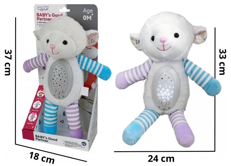 Woopie baby interaktywna owieczka przytulanka 2w1 projektor