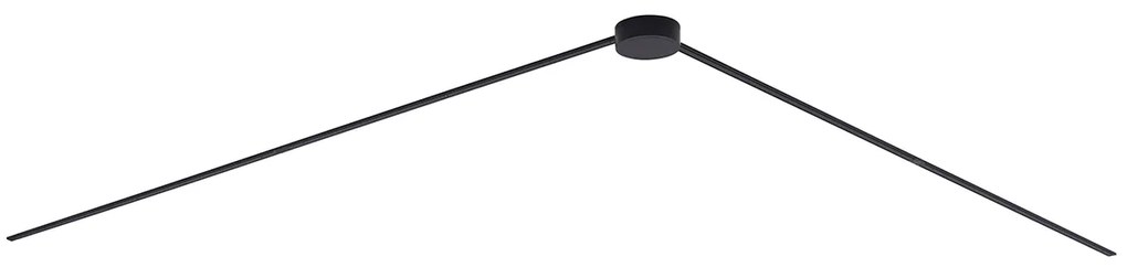 Nowoczesny system oświetlenia szynowego, czarny, jednofazowy, 400 cm, z okrągłym zasilaczem - Magnetic