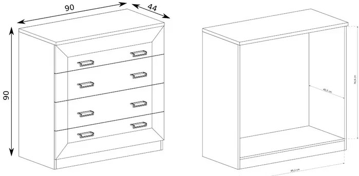 Komplet mebli do sypialni w dekorze dąb stuletni R9-Z89