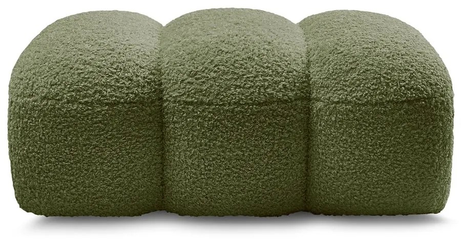 Zielony podnóżek z materiału bouclé Hippolyte – Bobochic Paris
