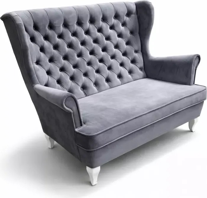 Designerska sofa uszak 2 osobowa głęboko pikowana
