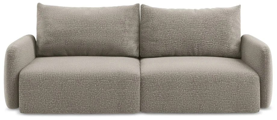 Beżowa rozkładana/ze schowkiem sofa 238 cm Kalena – Makamii