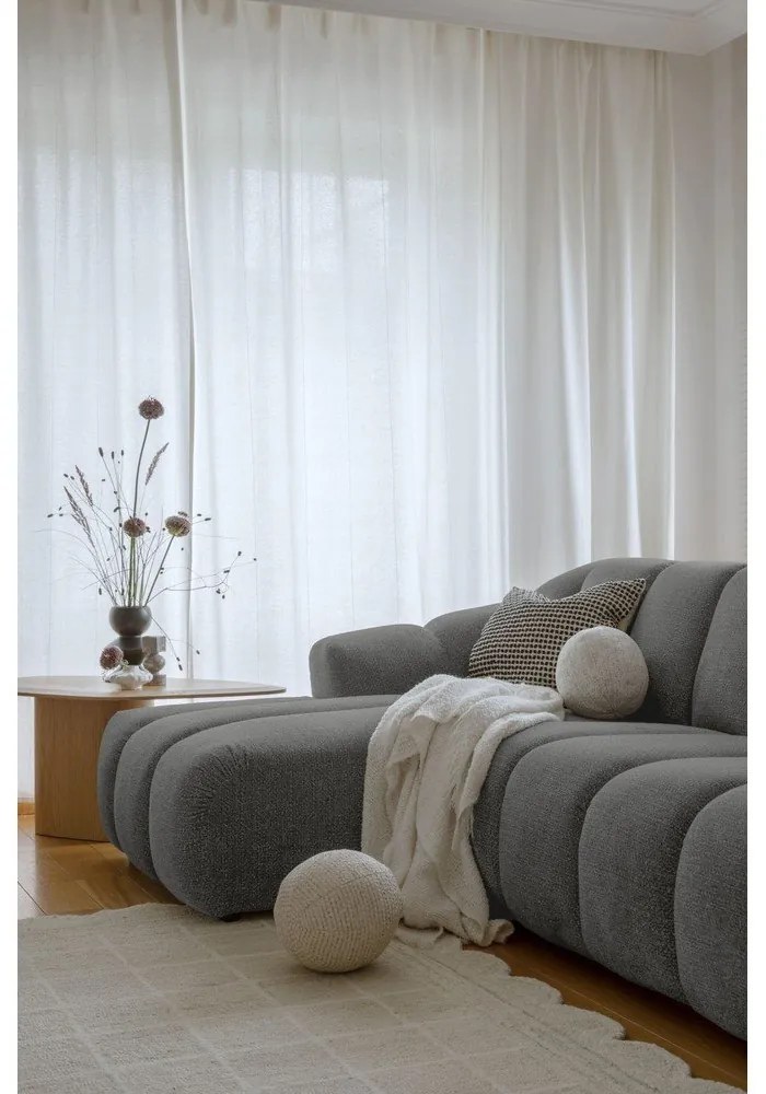 Szary narożnik (lewostronny/z szezlongiem) Shell – Miuform