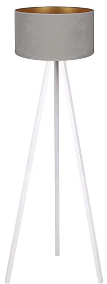 Brilagi - Lampa podłogowa VELVET 1xE27/60W/230V biały/szary